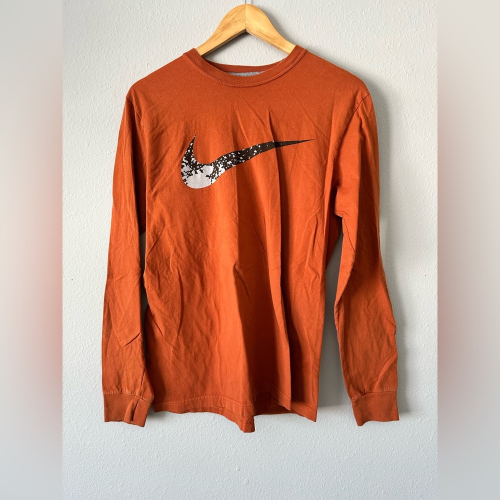 Nike Orange Long Sleeve Shirt Size Medium
